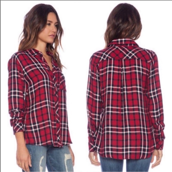 Rails Tops - Rails Hunter Plaid Flannel Button Down Shirt